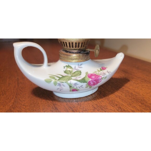 VTG Porcelain Oil Finger Lamp, Japan Miniature "Genie" Style lanterns MCM 1960s - Picture 8 of 10